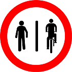 Pedestres a Esquerda Ciclistas a Direita R 36b